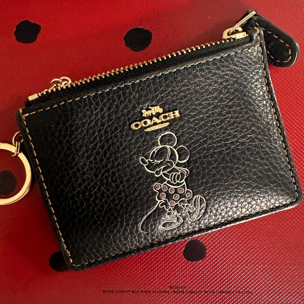 Disney x Coach Minnie mini skinny ID wallet